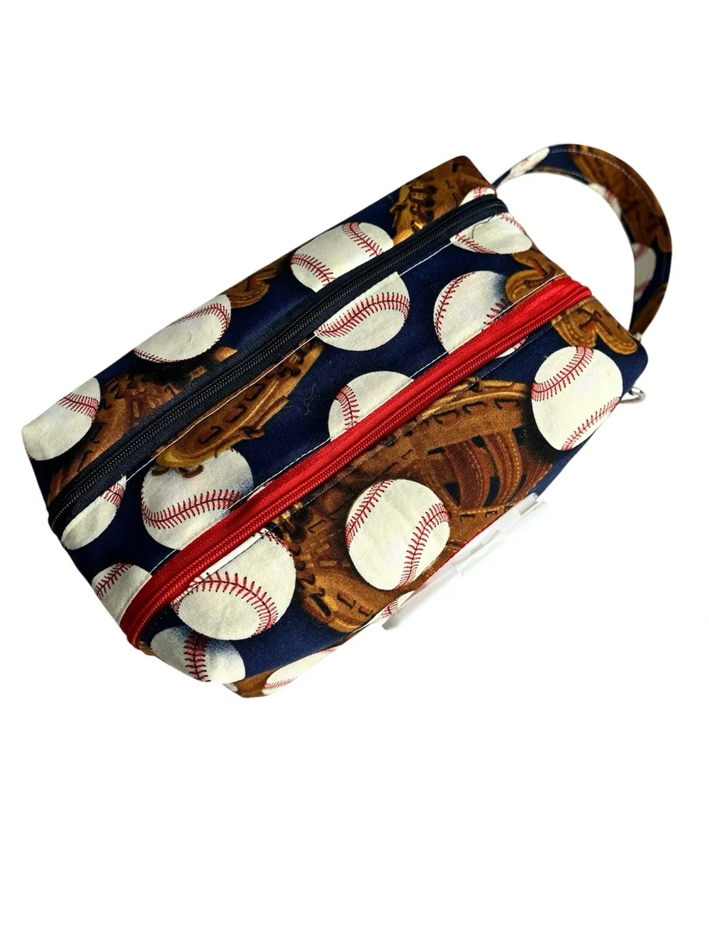 Handmade travel diaper bag double zipper bag